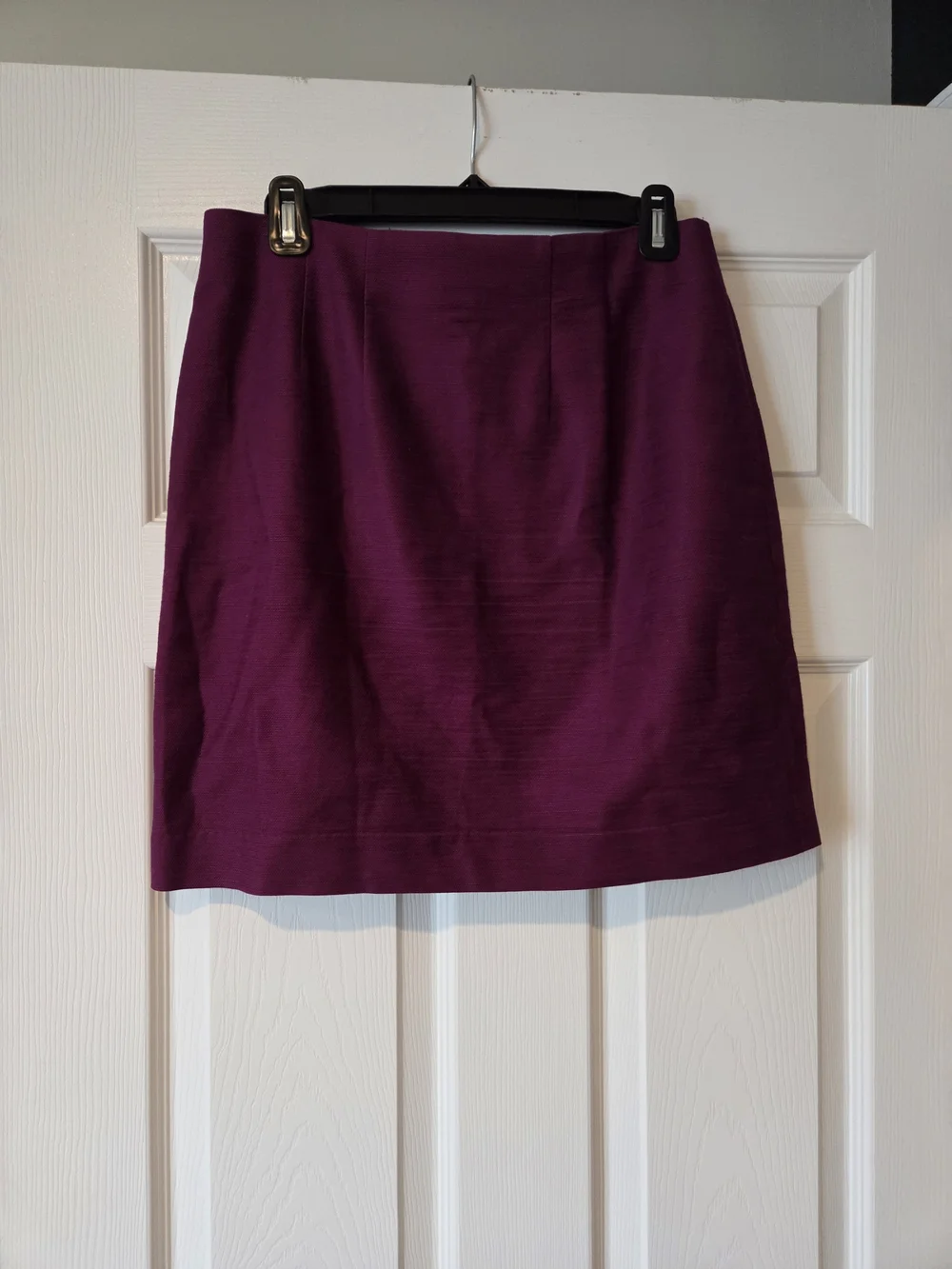 LOFT Purple‎ Button-Front A-Line Skirt